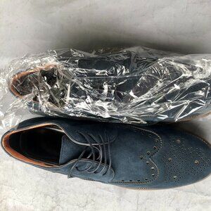 ZANZARA Navy Suede Oxford Shoes – Size 11.5